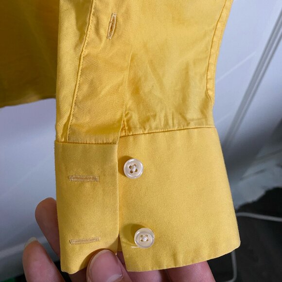 Vince dress shirt mens size small.  great yellow color. RARE FIND - Picture 3 of 6